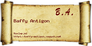 Baffy Antigon névjegykártya